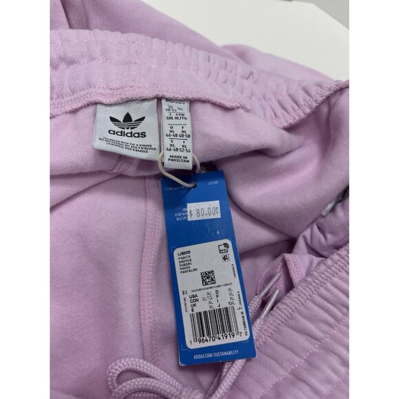 Womens Xl Pink Adidas Sweatpants Elastic Cuff Jogger Athletic Casual Pants NEW - Picture 6 of 10